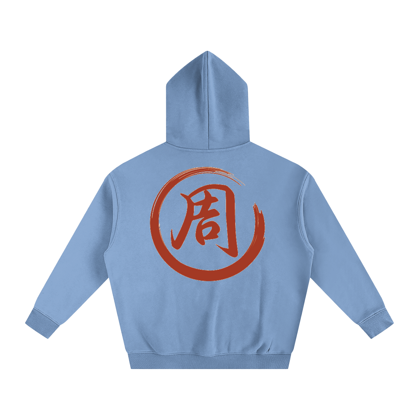 Oversize Fleeced Hoodie - Zhou, Red