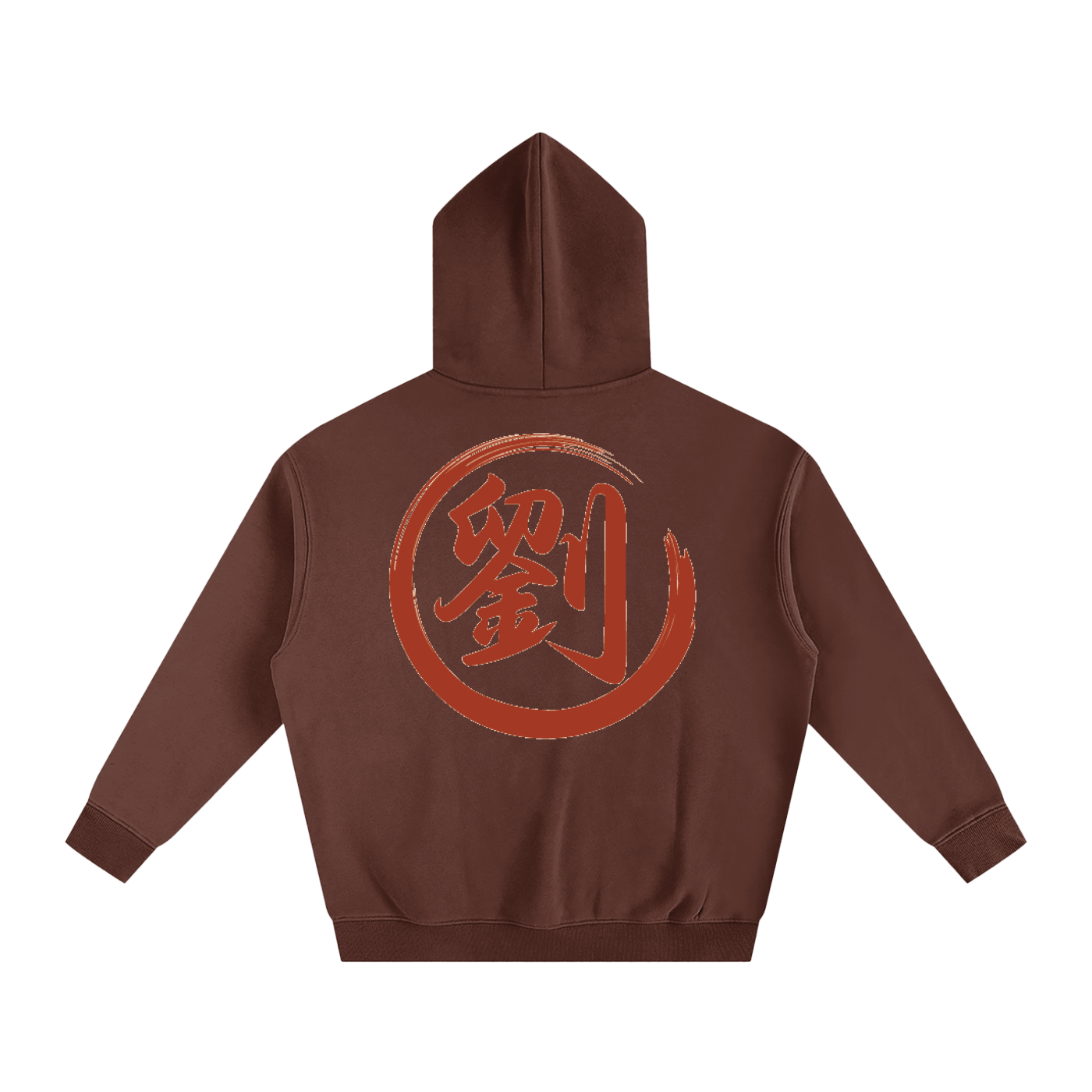 Oversize Fleeced Hoodie - Liu, Red