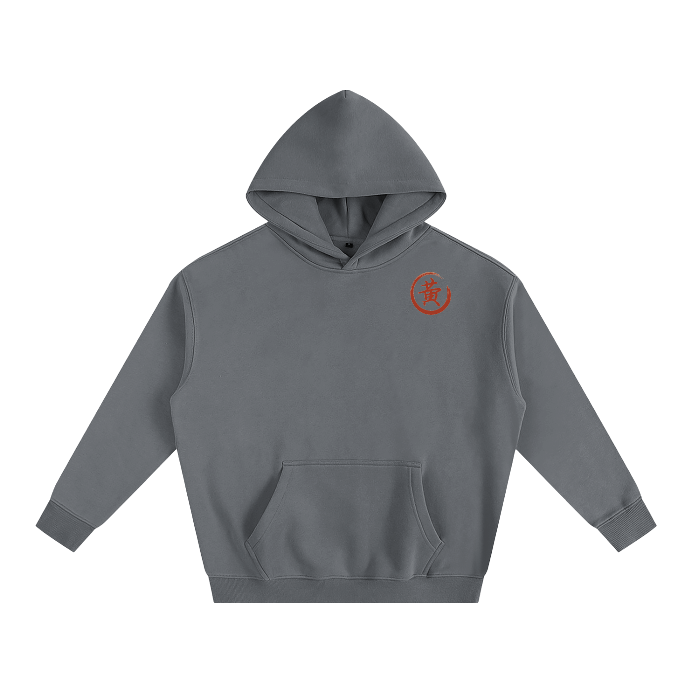 Oversize Fleeced Hoodie - Huang, Red