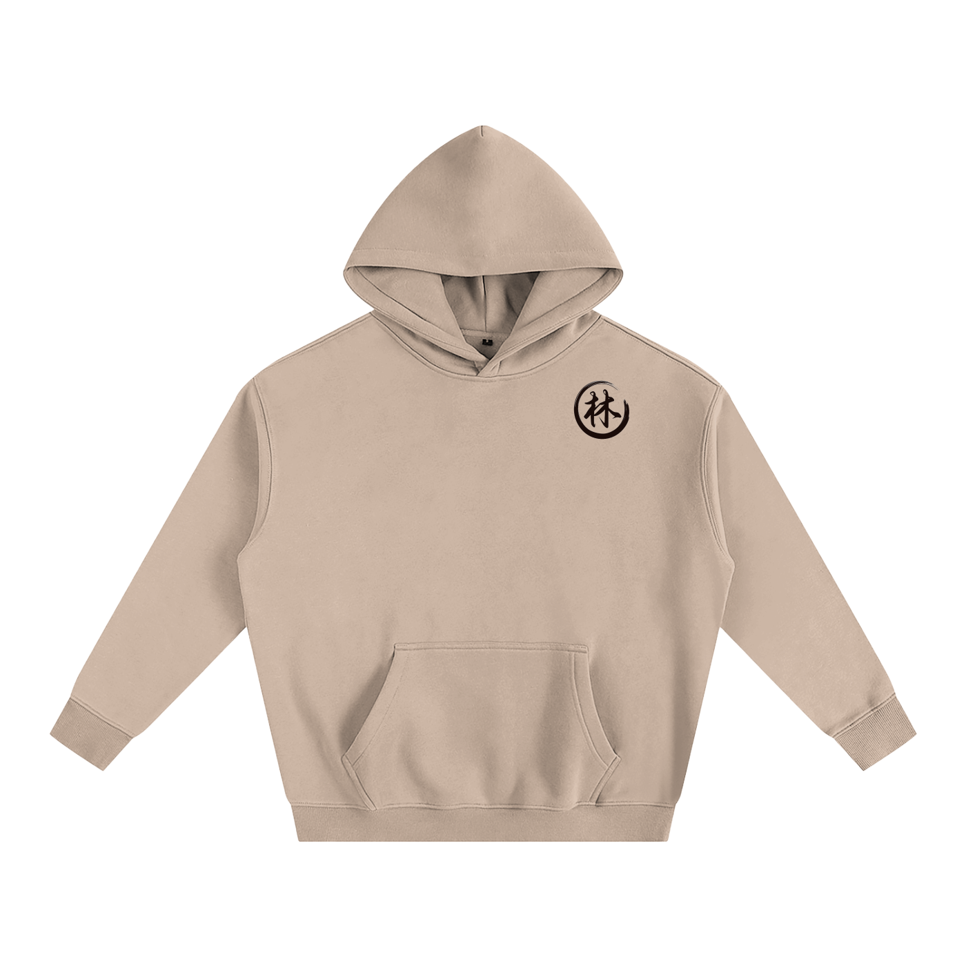 Oversize Fleeced Hoodie - Lin, Black