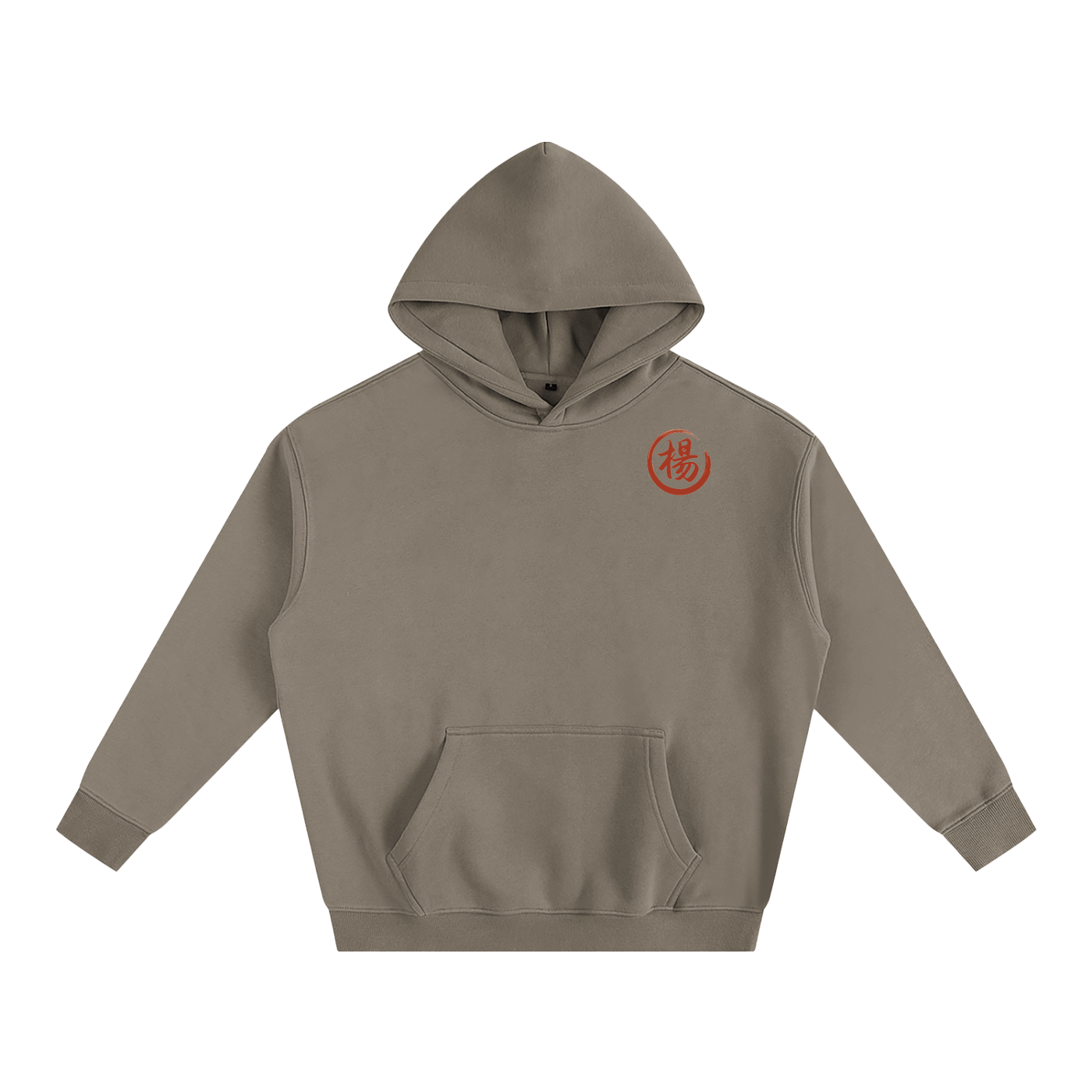 Oversize Fleeced Hoodie - Yang, Red