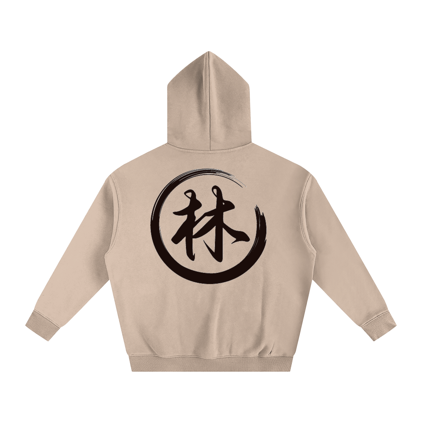 Oversize Fleeced Hoodie - Lin, Black