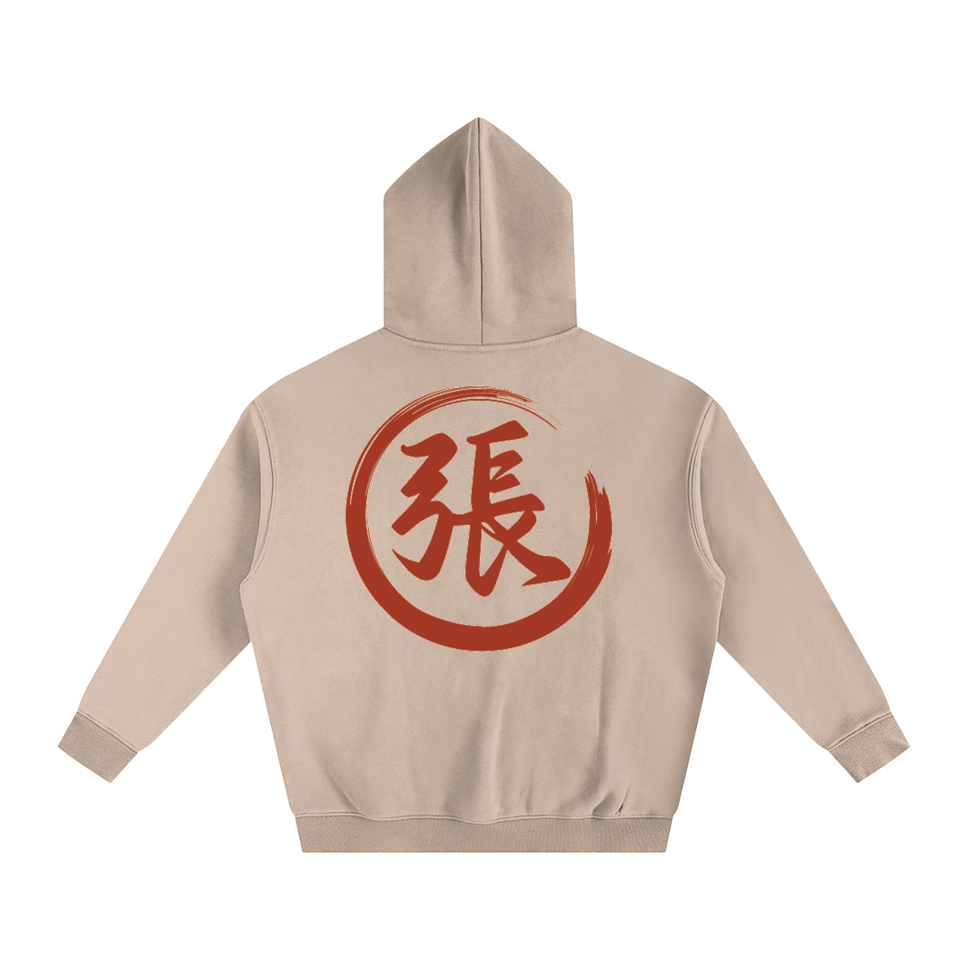 Oversize Fleeced Hoodie - Zhang, Red