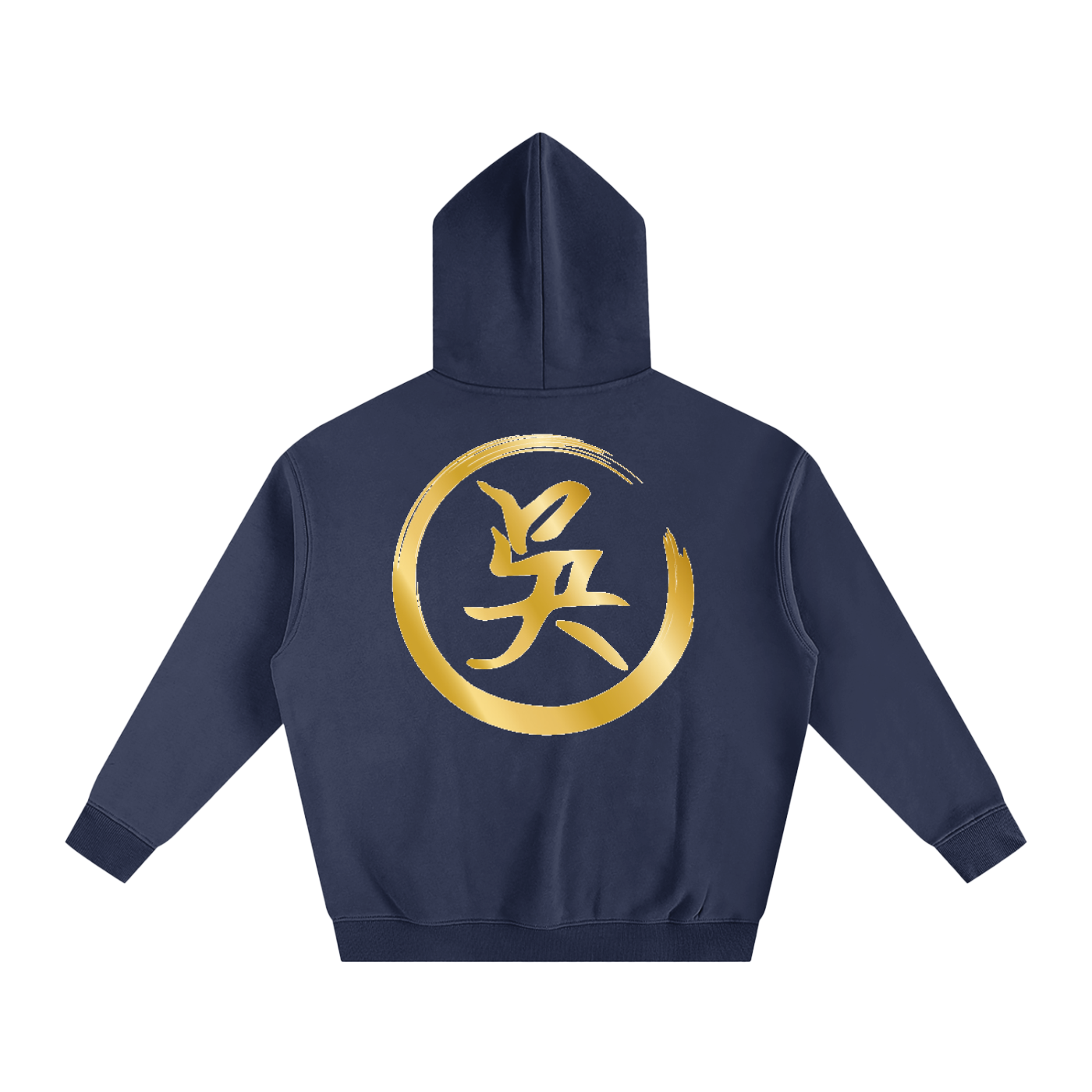 Oversize Fleeced Hoodie - Wu, Gold