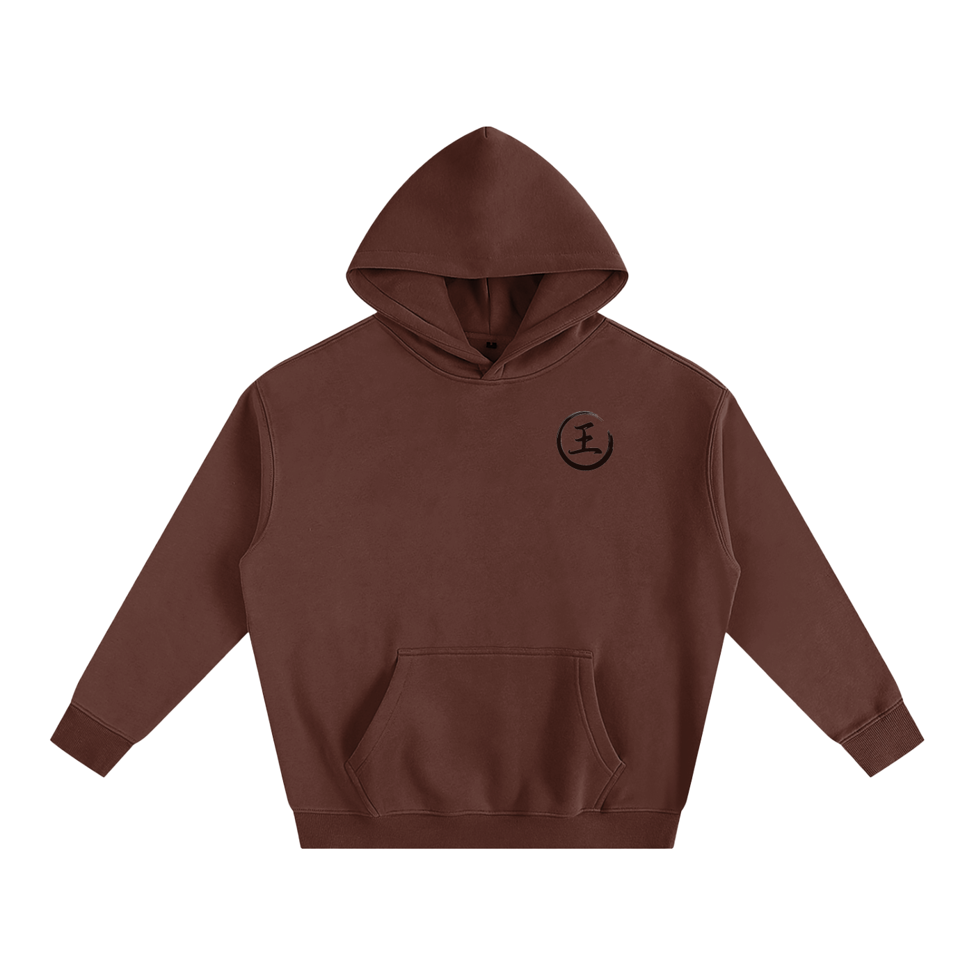 Oversize Fleeced Hoodie - Wang, Black