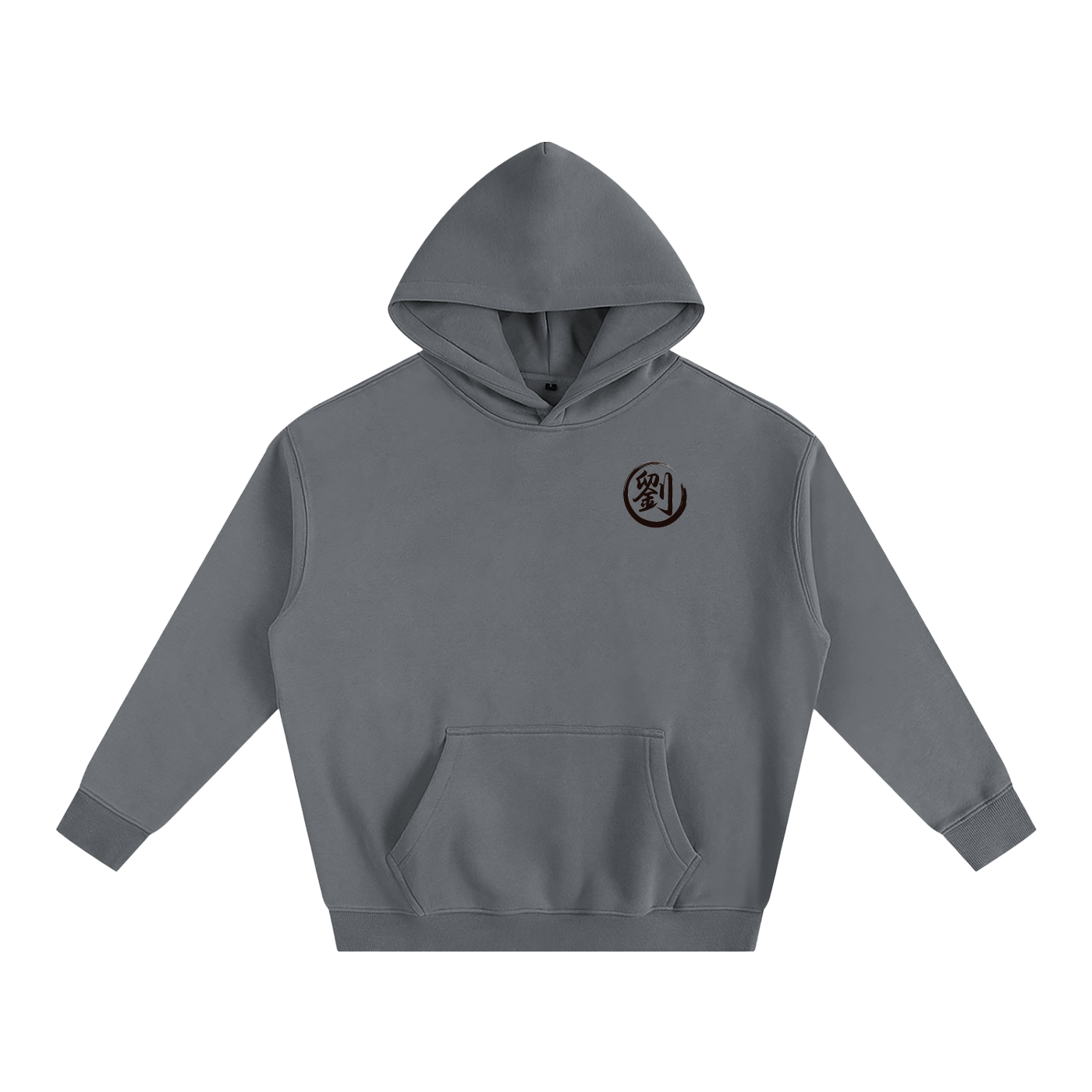 Oversize Fleeced Hoodie - Liu, Black
