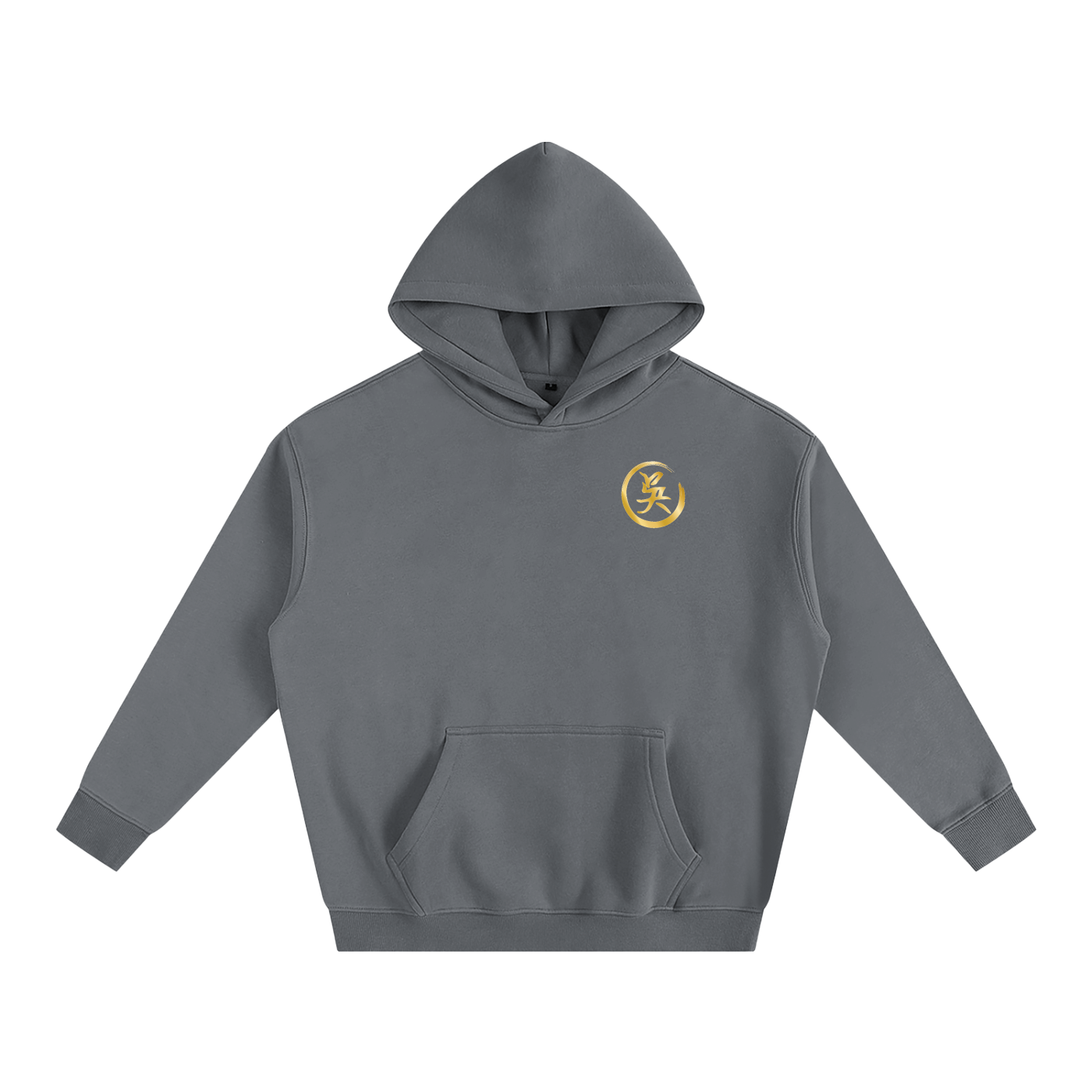 Oversize Fleeced Hoodie - Wu, Gold