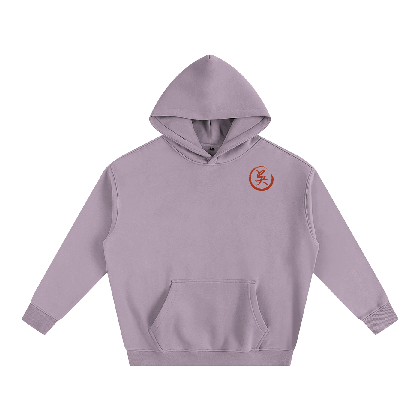 Oversize Fleeced Hoodie - Wu, Red