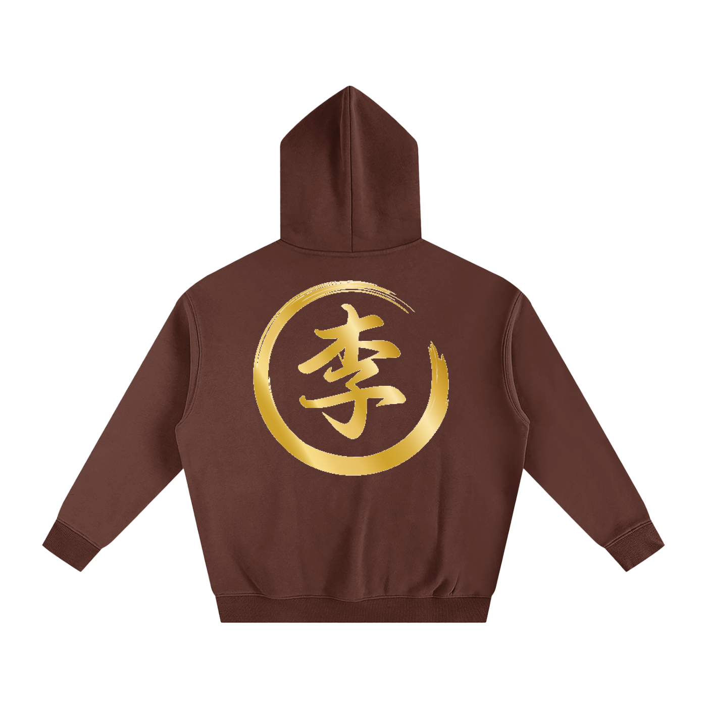 Oversize Fleeced Hoodie - Li, Gold