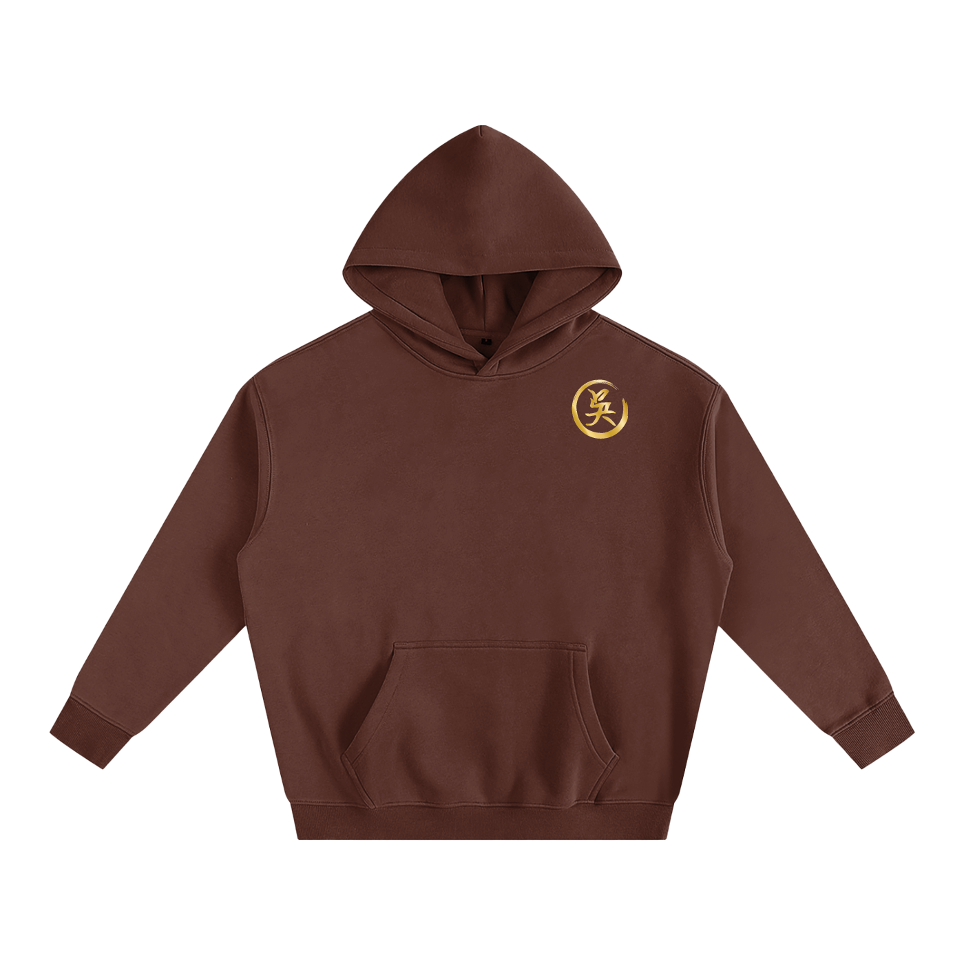 Oversize Fleeced Hoodie - Wu, Gold