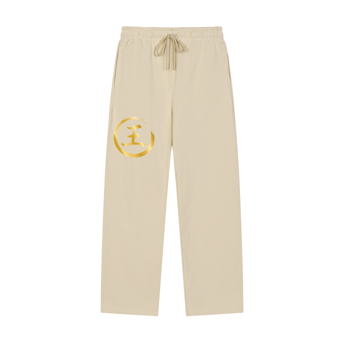 Solid Color Straight-Leg Sweatpants - Wang, Gold