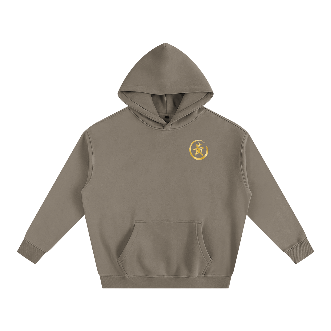 Oversize Fleeced Hoodie - Huang, Gold