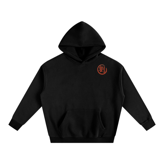 Oversize Fleeced Hoodie - Liu, Red