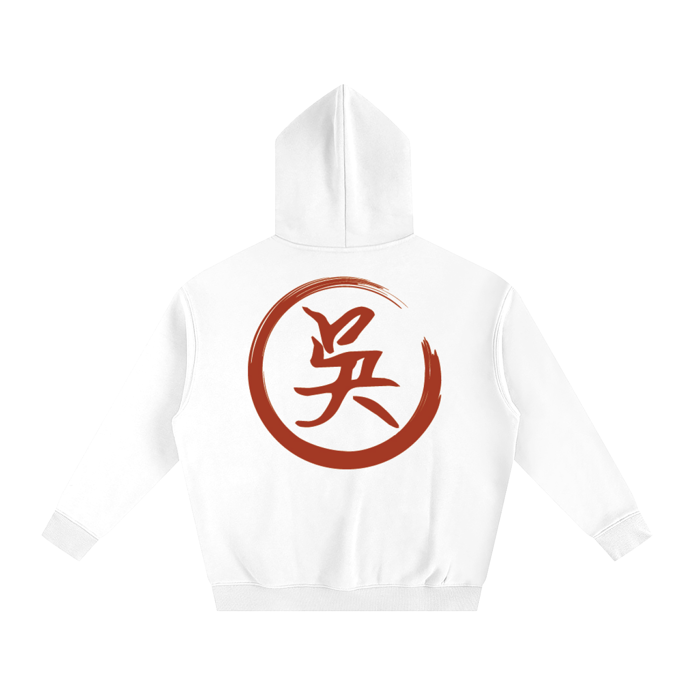 Oversize Fleeced Hoodie - Wu, Red