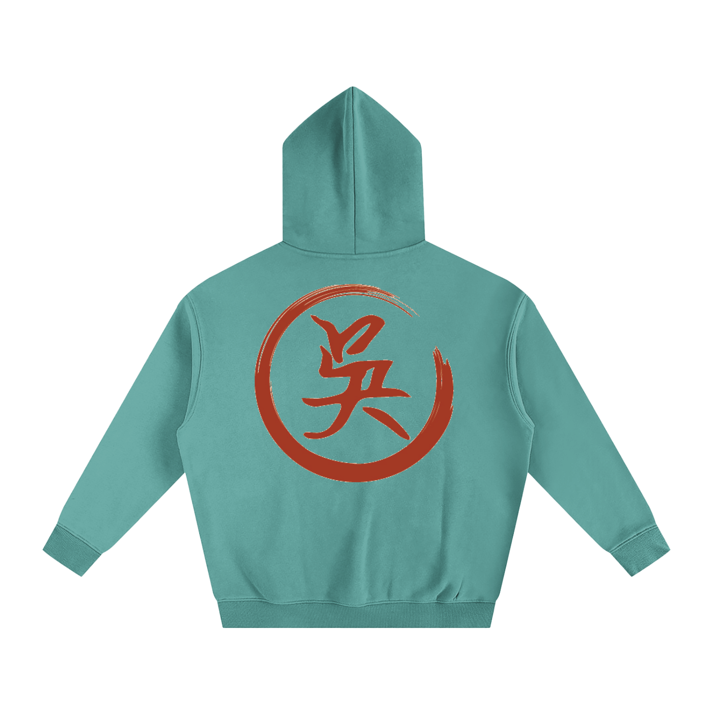 Oversize Fleeced Hoodie - Wu, Red