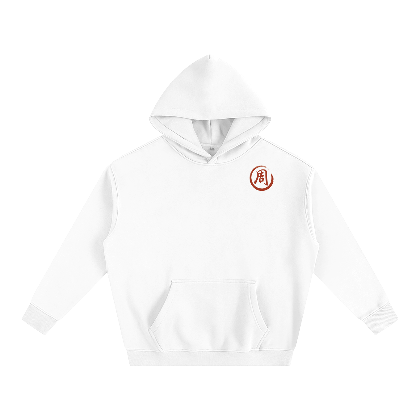 Oversize Fleeced Hoodie - Zhou, Red