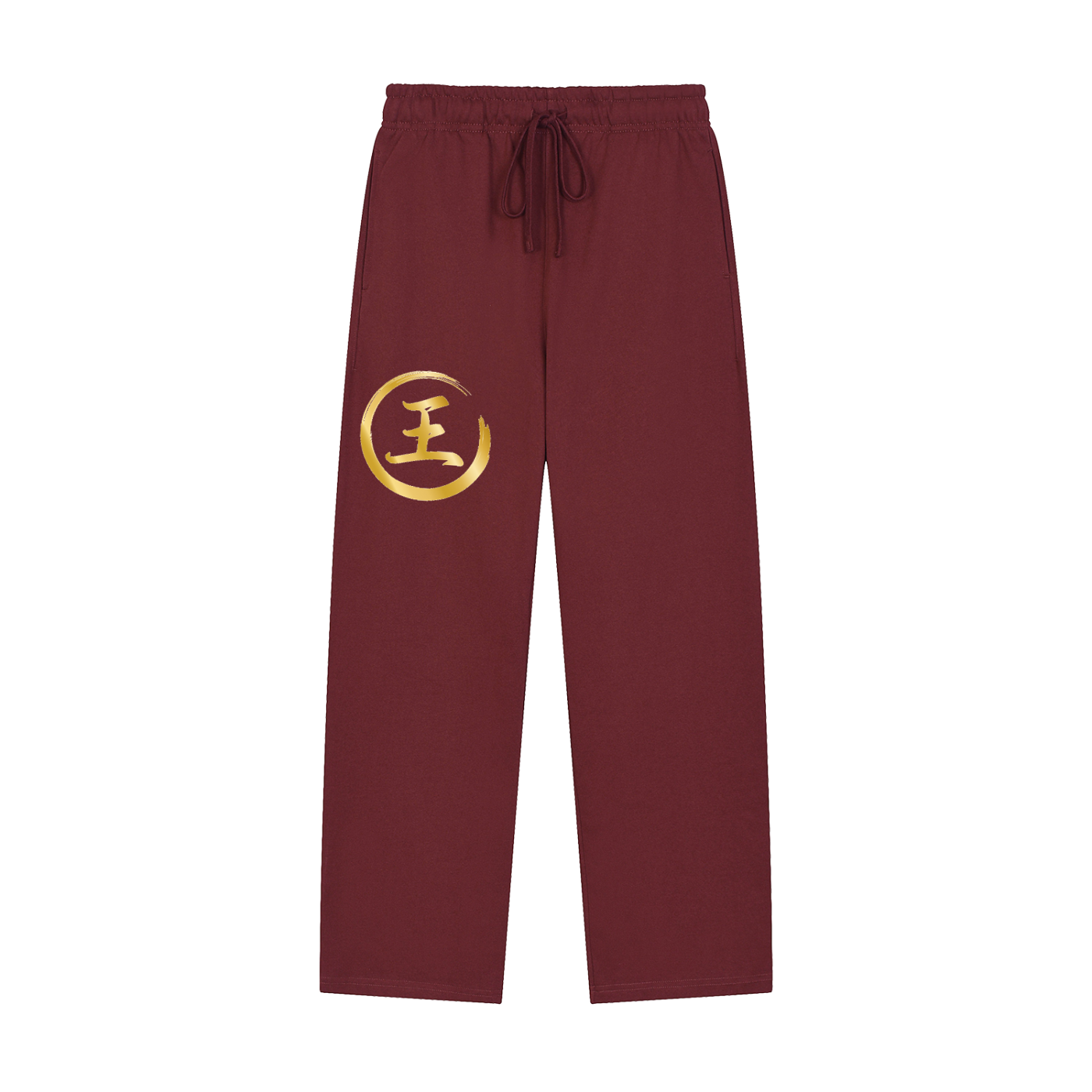 Solid Color Straight-Leg Sweatpants - Wang, Gold
