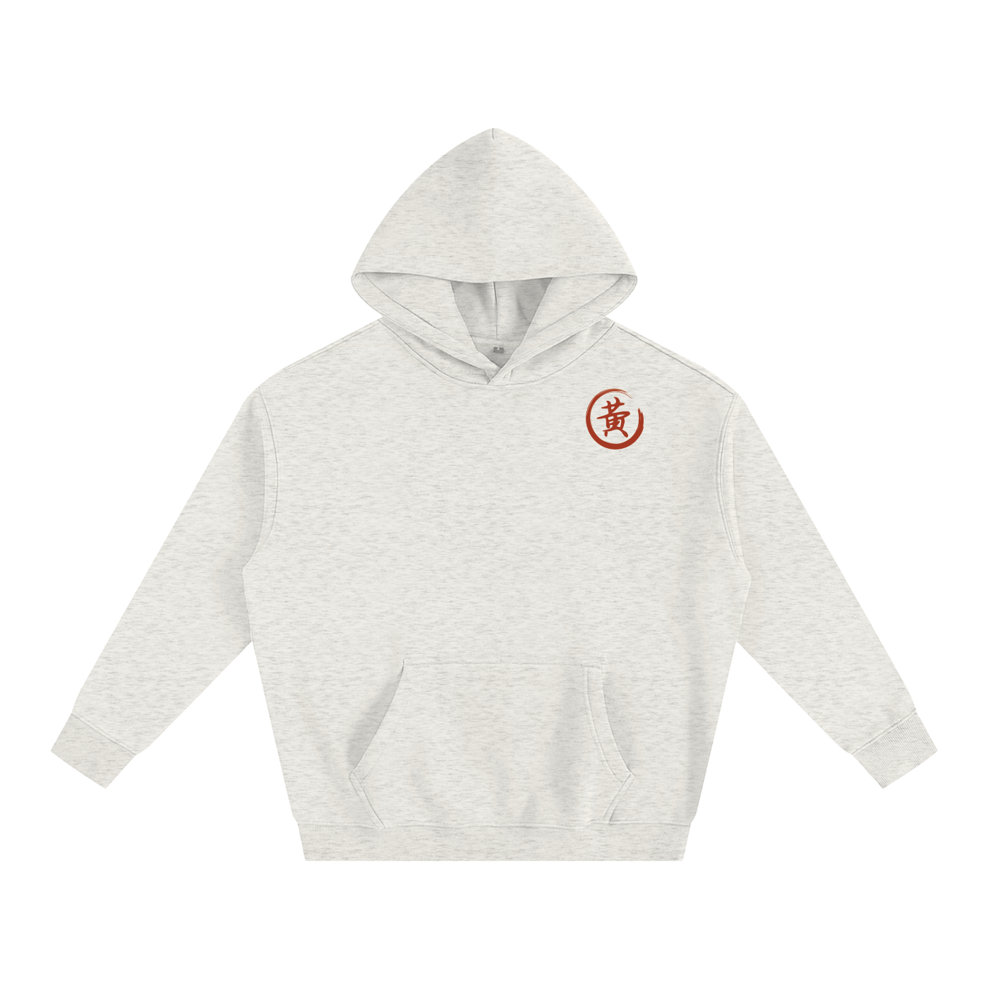 Oversize Fleeced Hoodie - Huang, Red