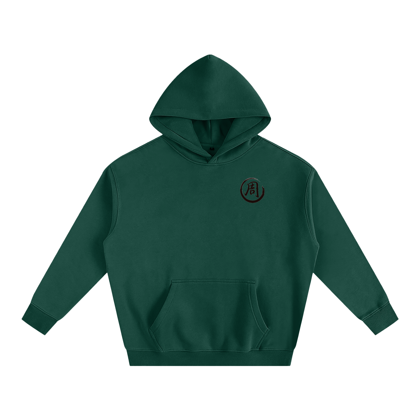 Oversize Fleeced Hoodie - Zhou, Black