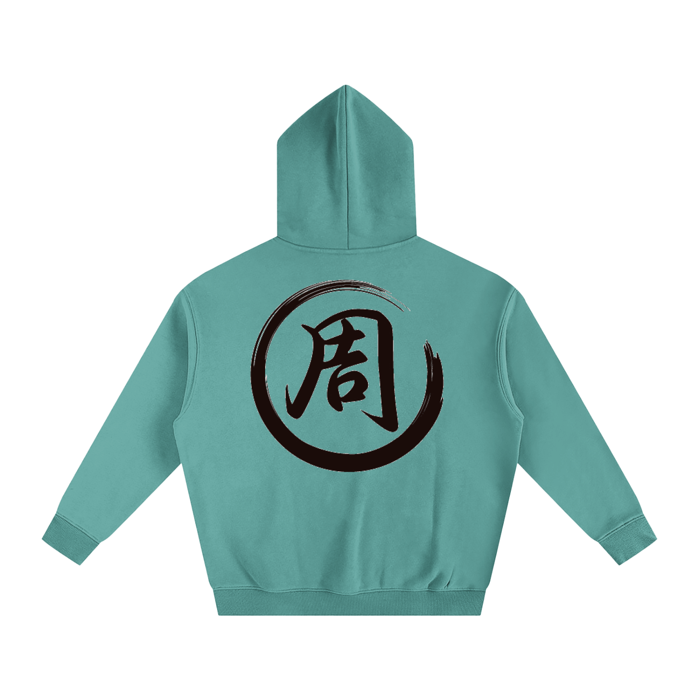 Oversize Fleeced Hoodie - Zhou, Black