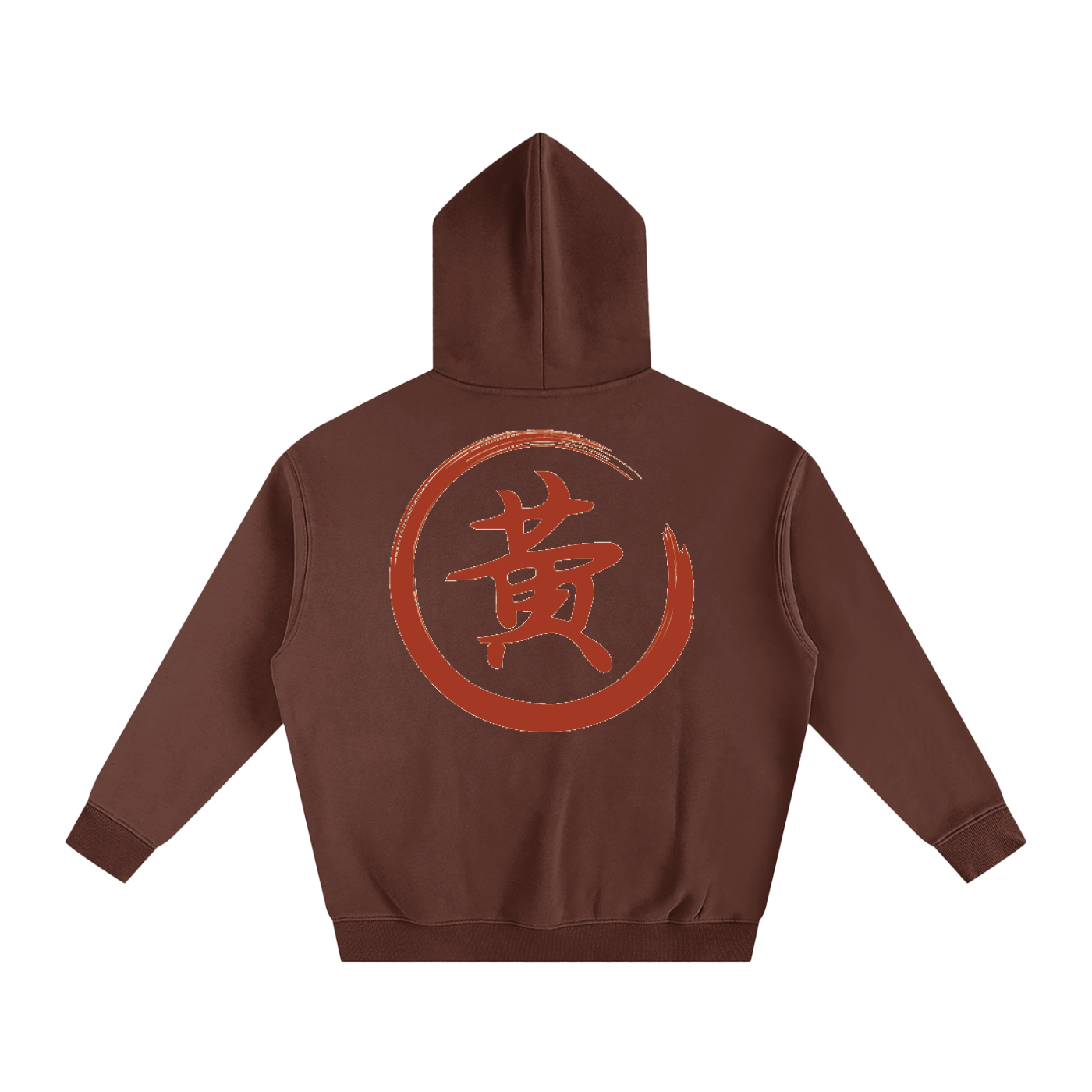 Oversize Fleeced Hoodie - Huang, Red