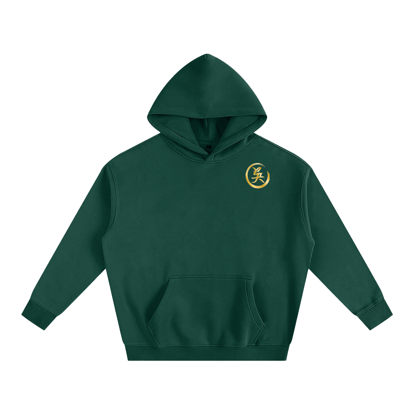 Oversize Fleeced Hoodie - Wu, Gold