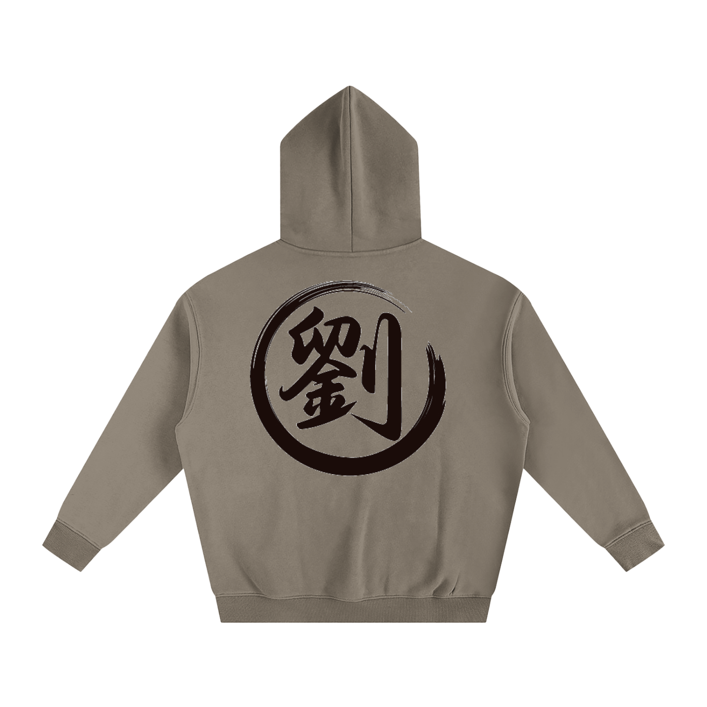 Oversize Fleeced Hoodie - Liu, Black