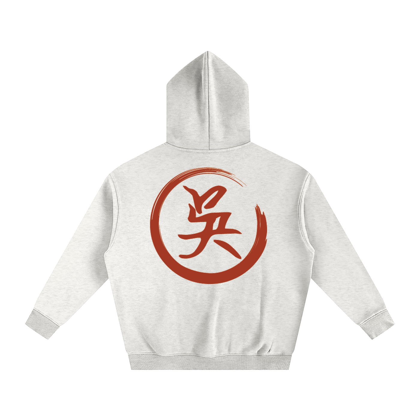Oversize Fleeced Hoodie - Wu, Red