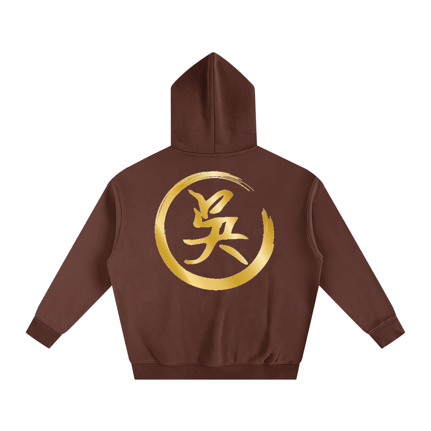 Oversize Fleeced Hoodie - Wu, Gold
