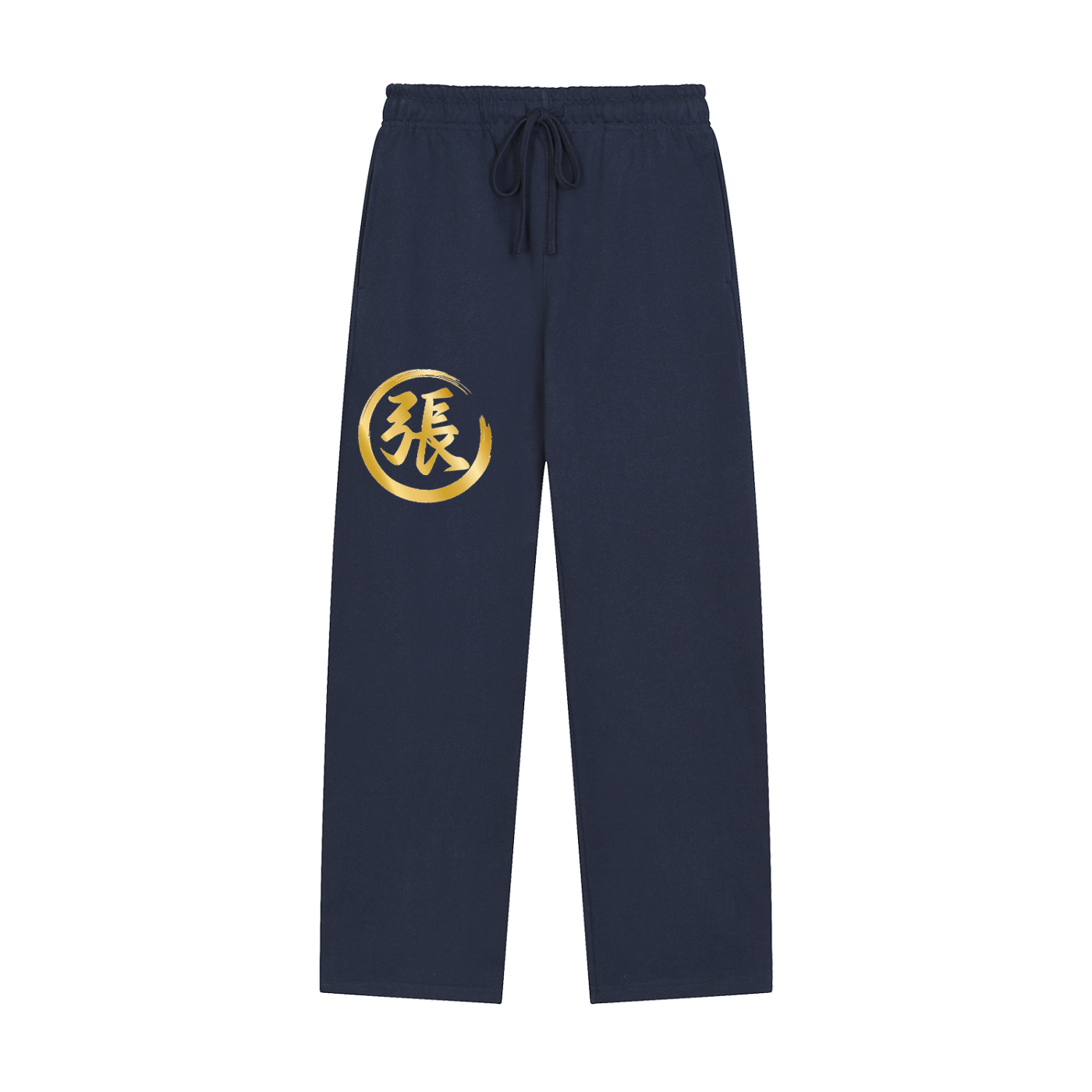 Solid Color Straight-Leg Sweatpants - Zhang, Gold