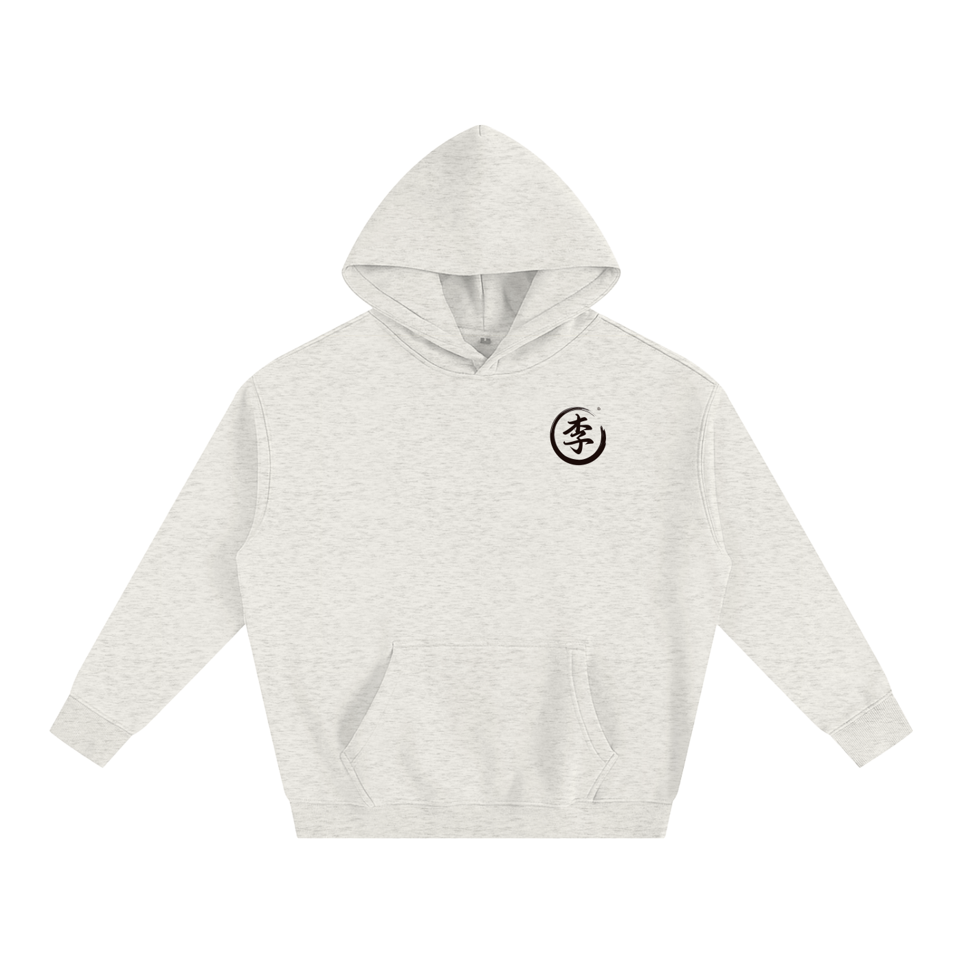 Oversize Fleeced Hoodie - Li, Black