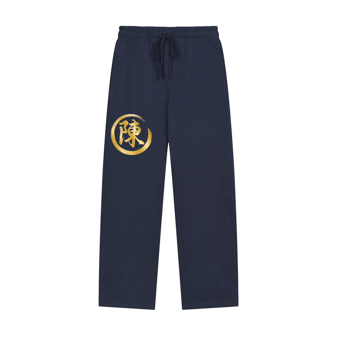 Solid Color Straight-Leg Sweatpants - Chen, Gold