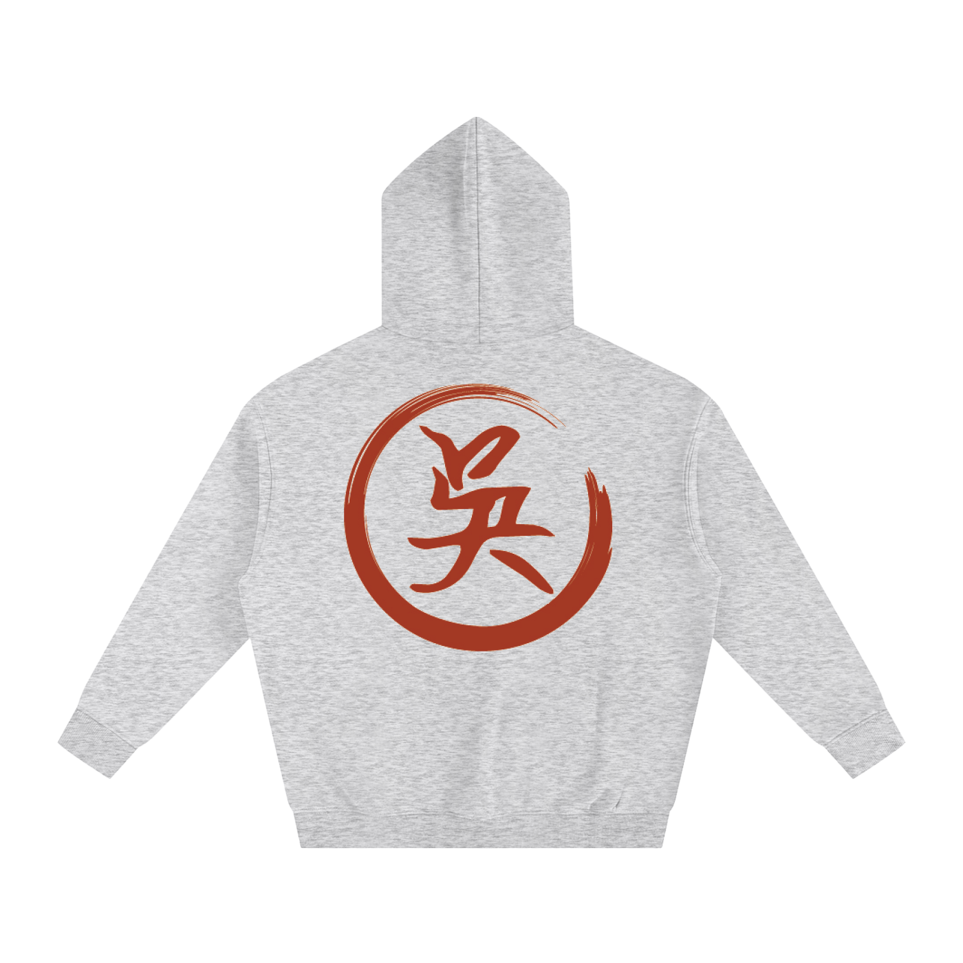 Oversize Fleeced Hoodie - Wu, Red