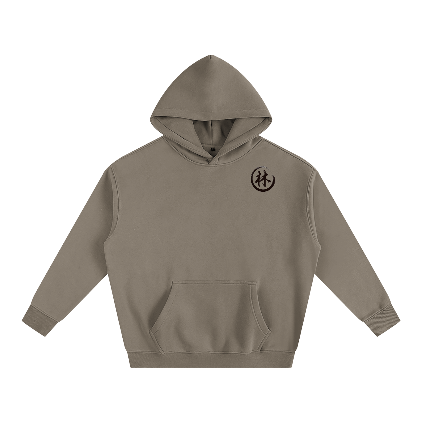 Oversize Fleeced Hoodie - Lin, Black