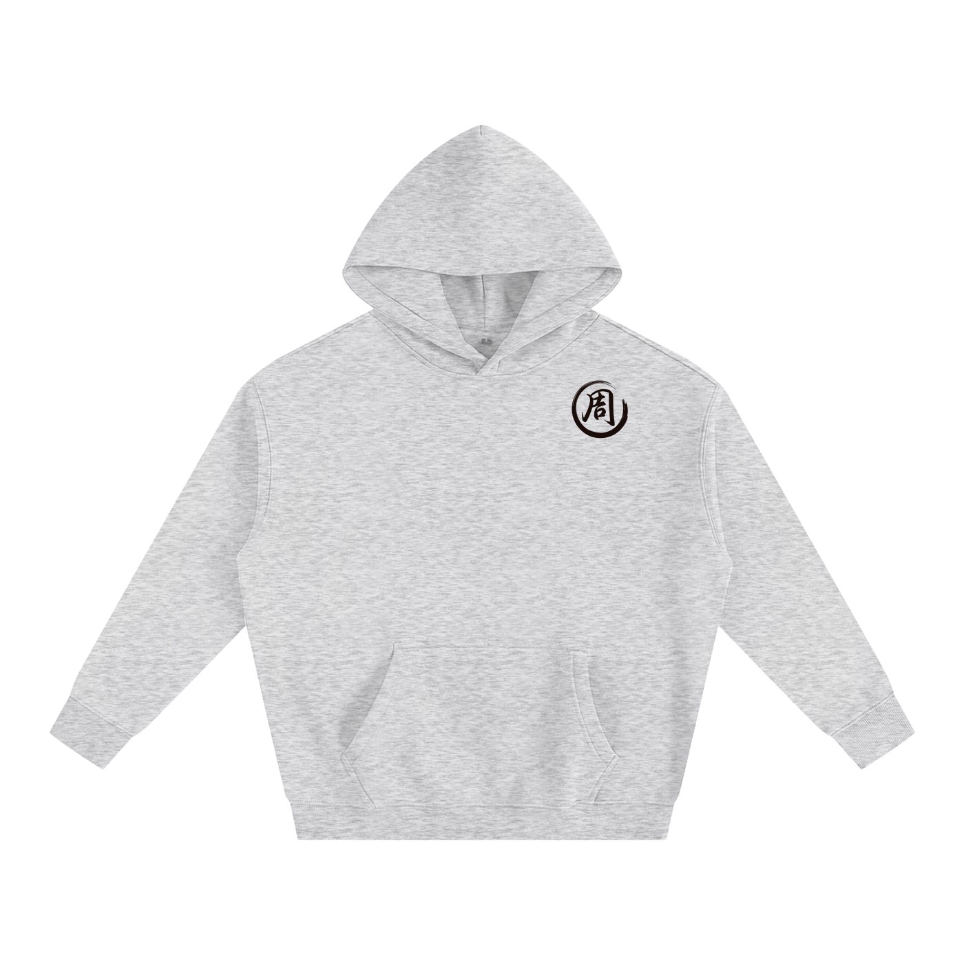 Oversize Fleeced Hoodie - Zhou, Black