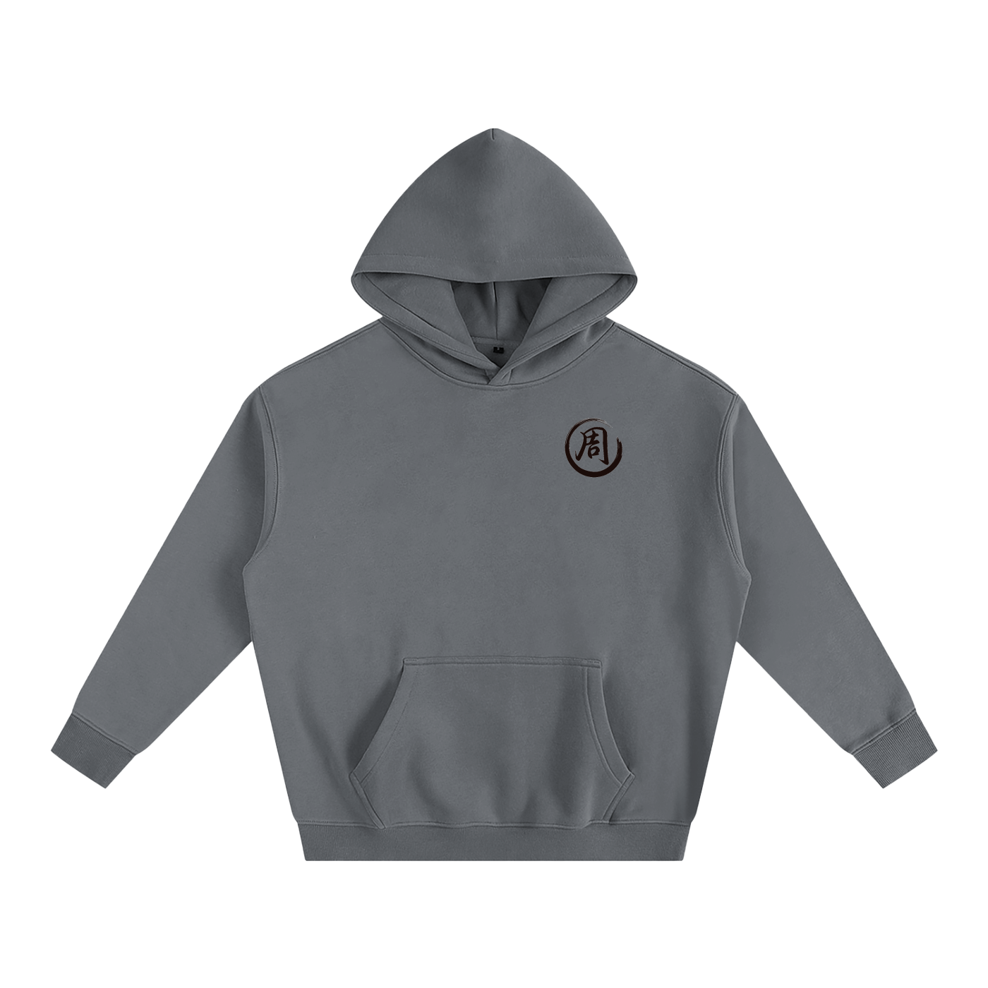 Oversize Fleeced Hoodie - Zhou, Black