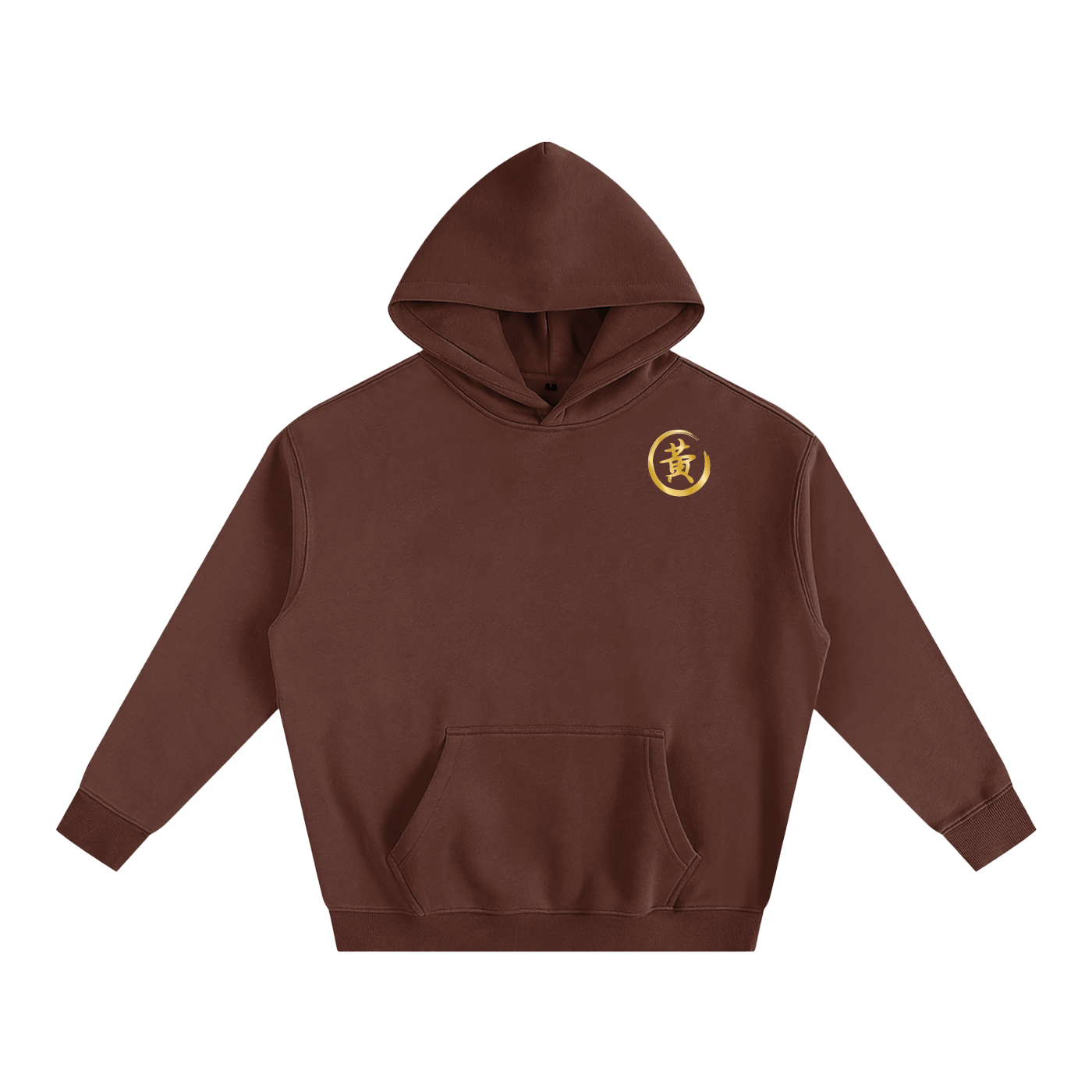 Oversize Fleeced Hoodie - Huang, Gold