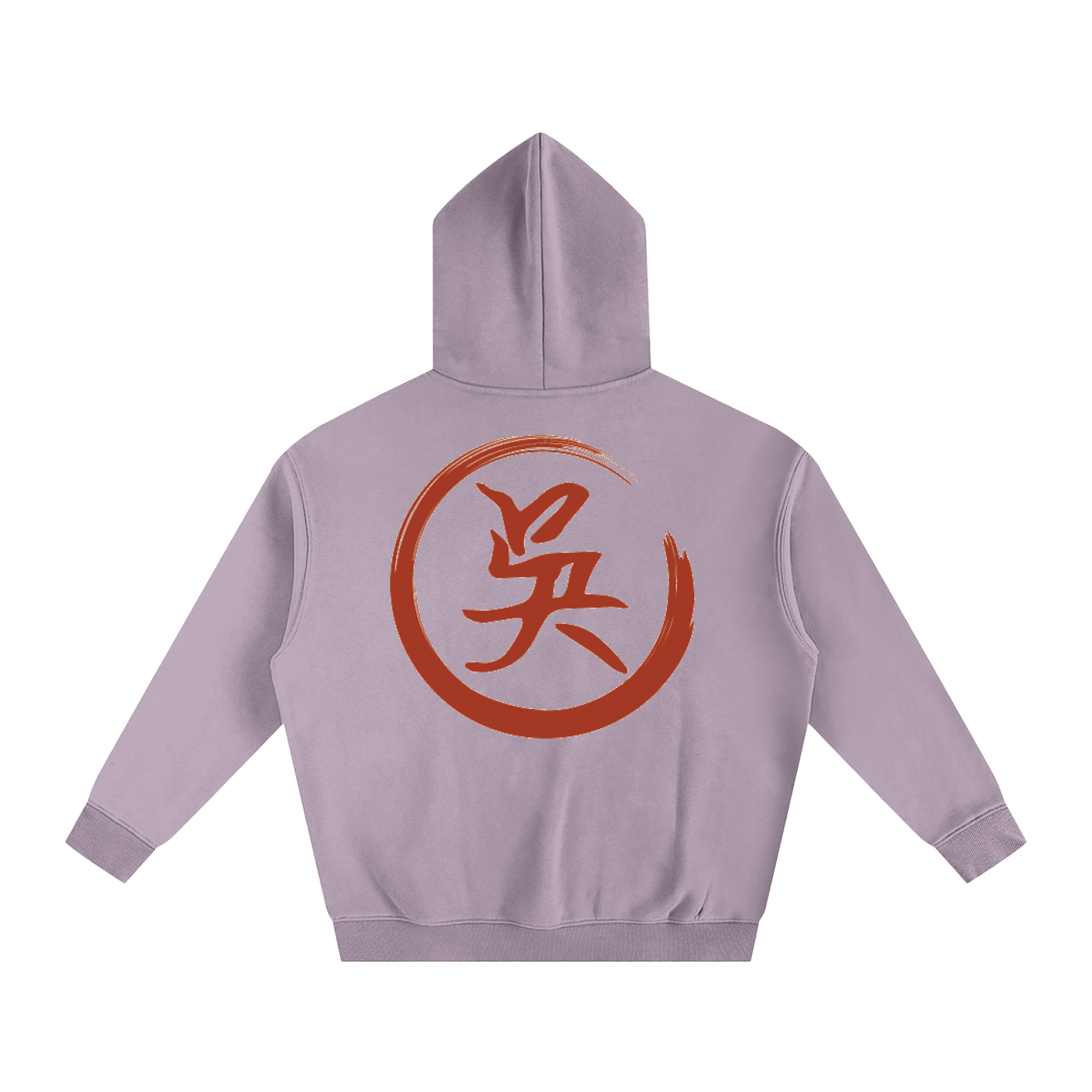 Oversize Fleeced Hoodie - Wu, Red