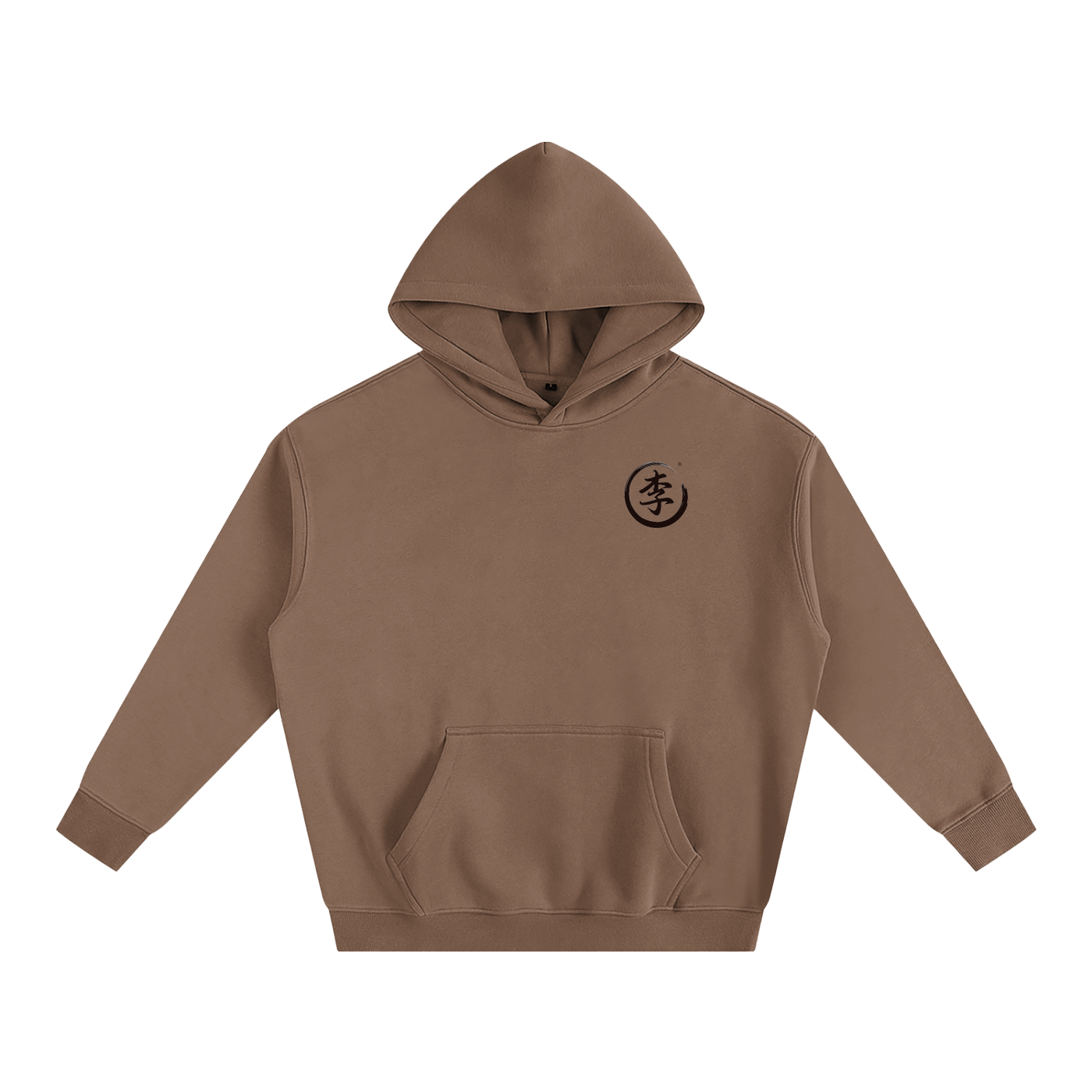Oversize Fleeced Hoodie - Li, Black