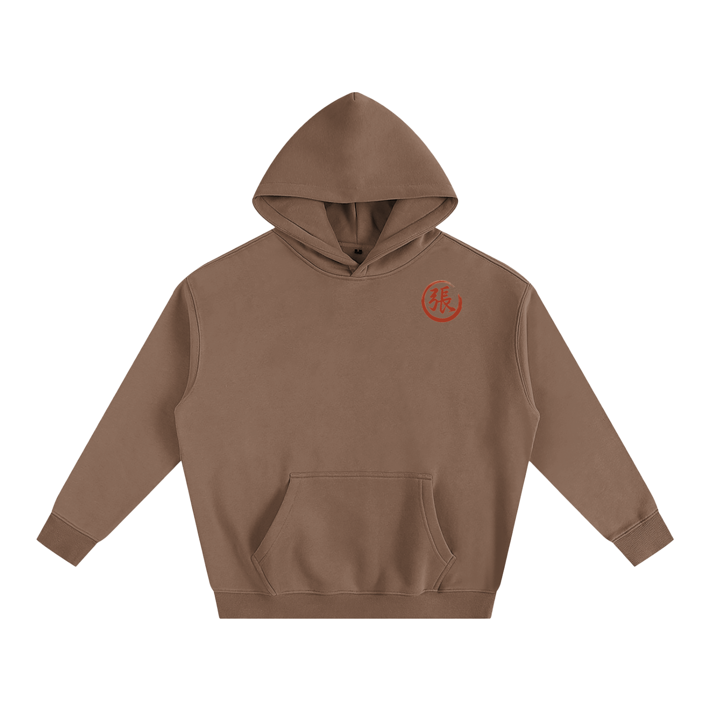 Oversize Fleeced Hoodie - Zhang, Red