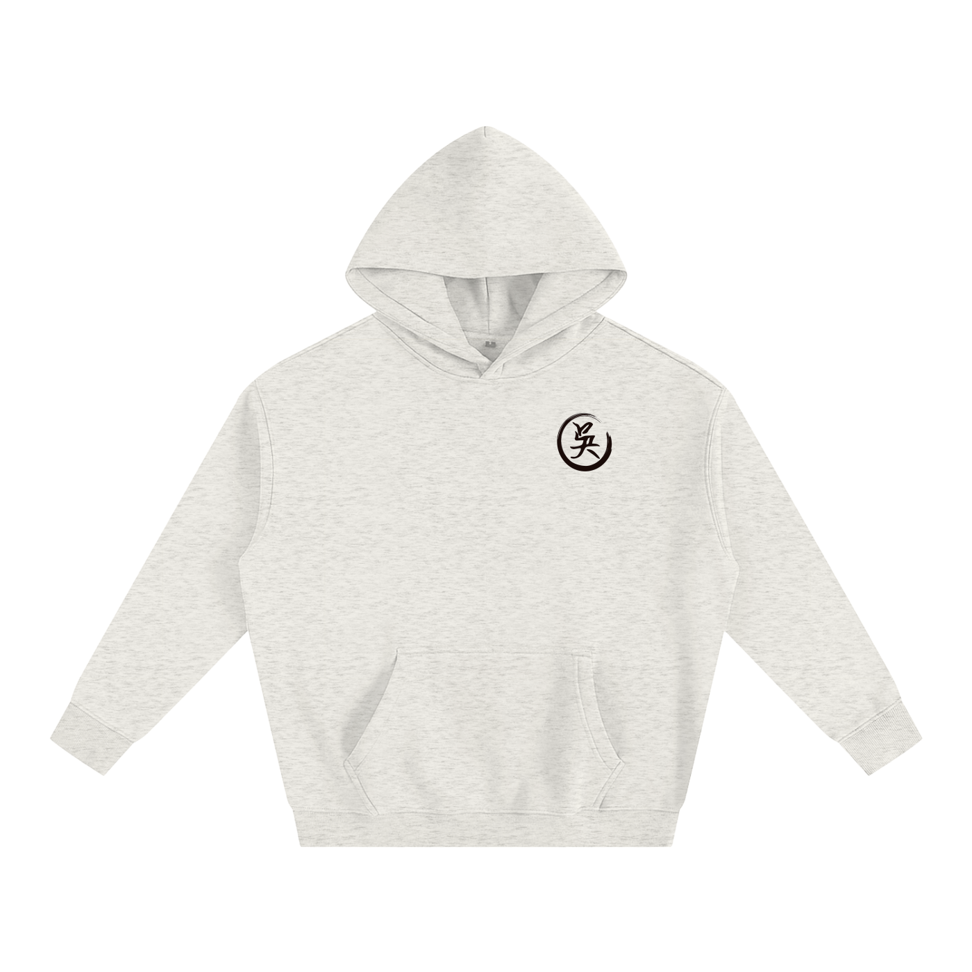 Oversize Fleeced Hoodie - Wu, Black