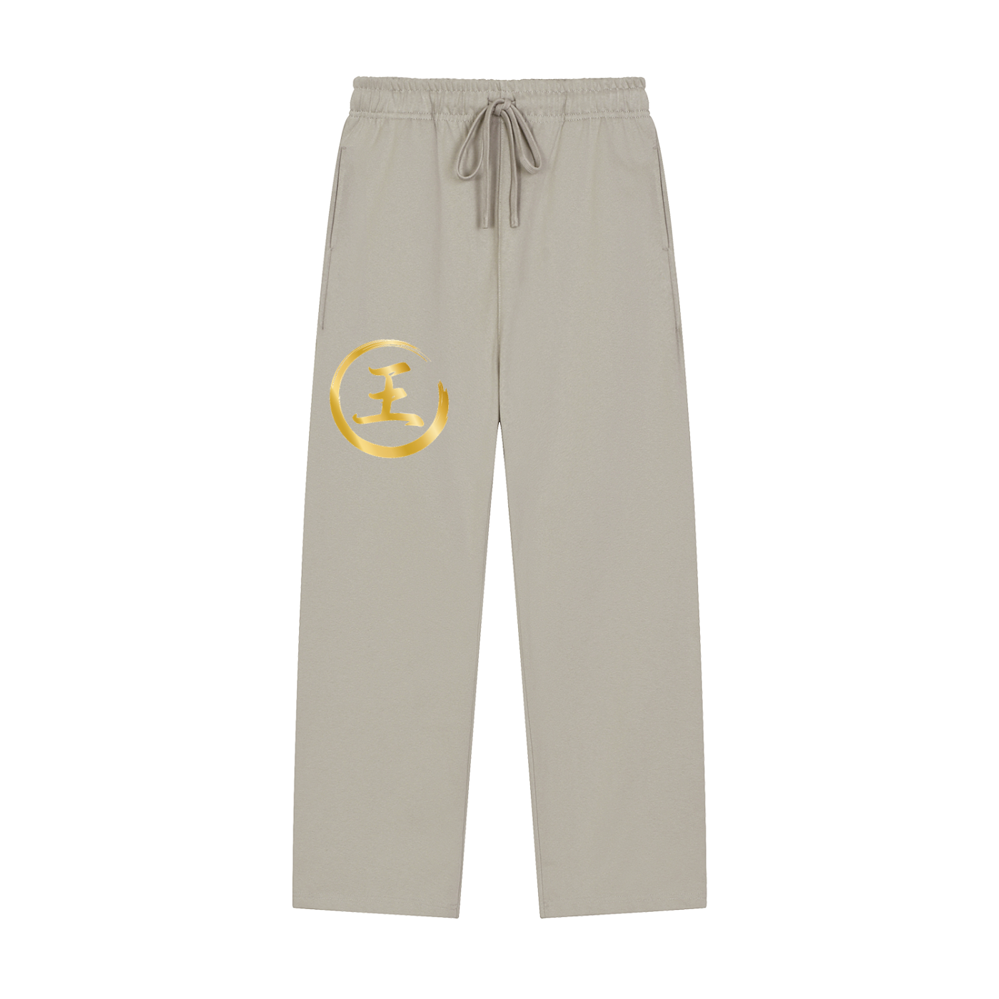 Solid Color Straight-Leg Sweatpants - Wang, Gold