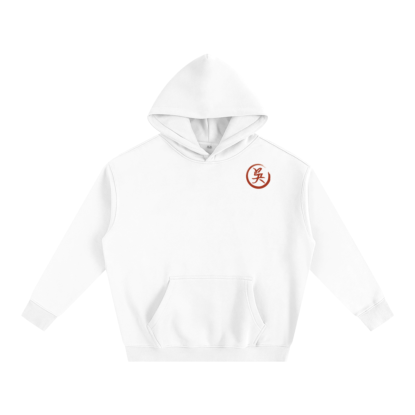 Oversize Fleeced Hoodie - Wu, Red