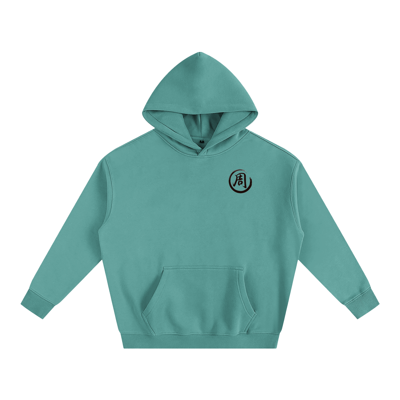 Oversize Fleeced Hoodie - Zhou, Black