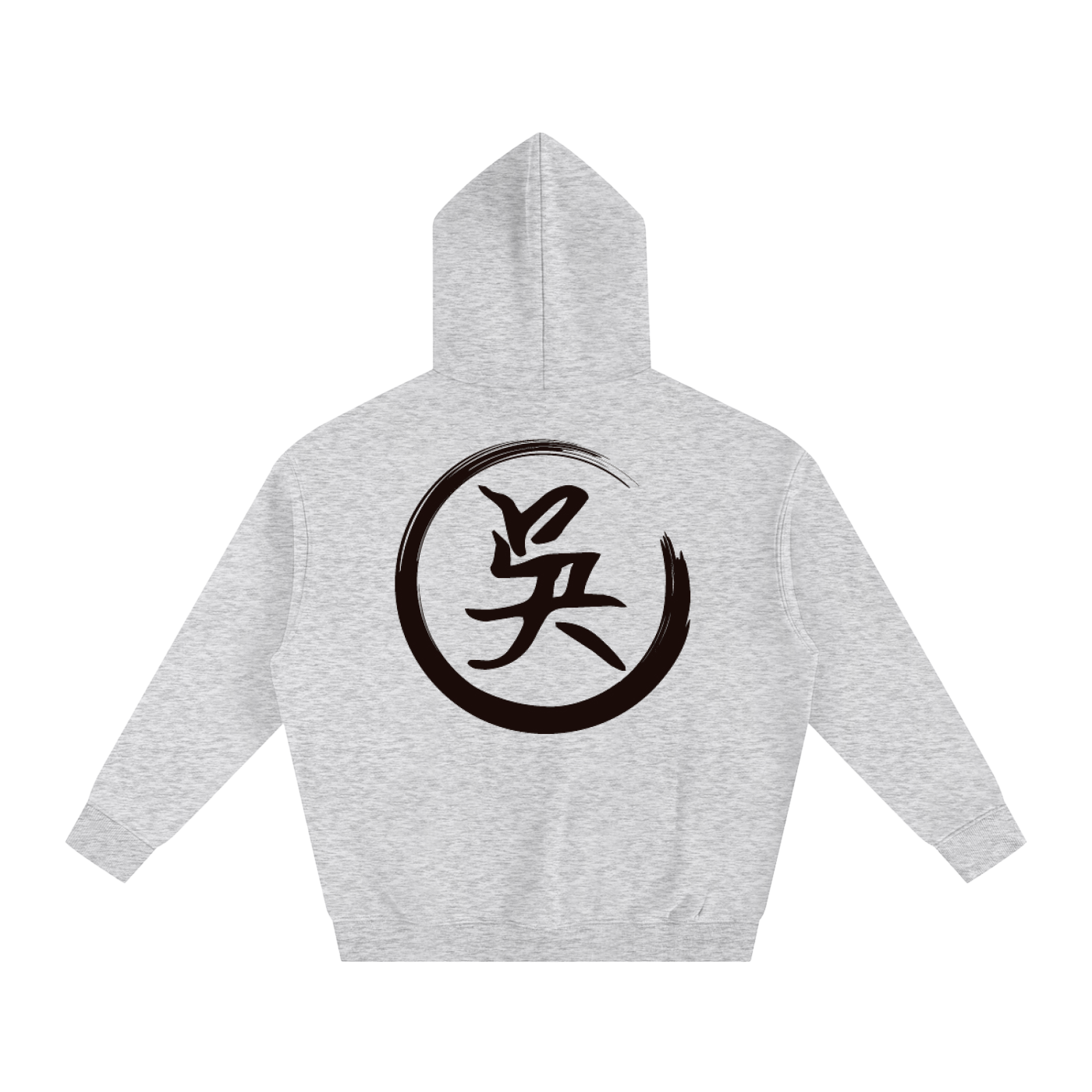Oversize Fleeced Hoodie - Wu, Black
