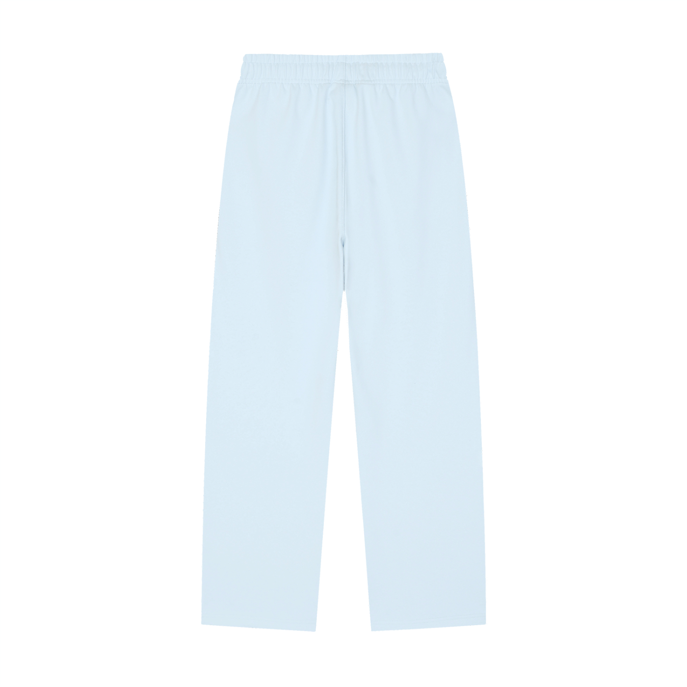 Solid Color Straight-Leg Sweatpants - Li, Black