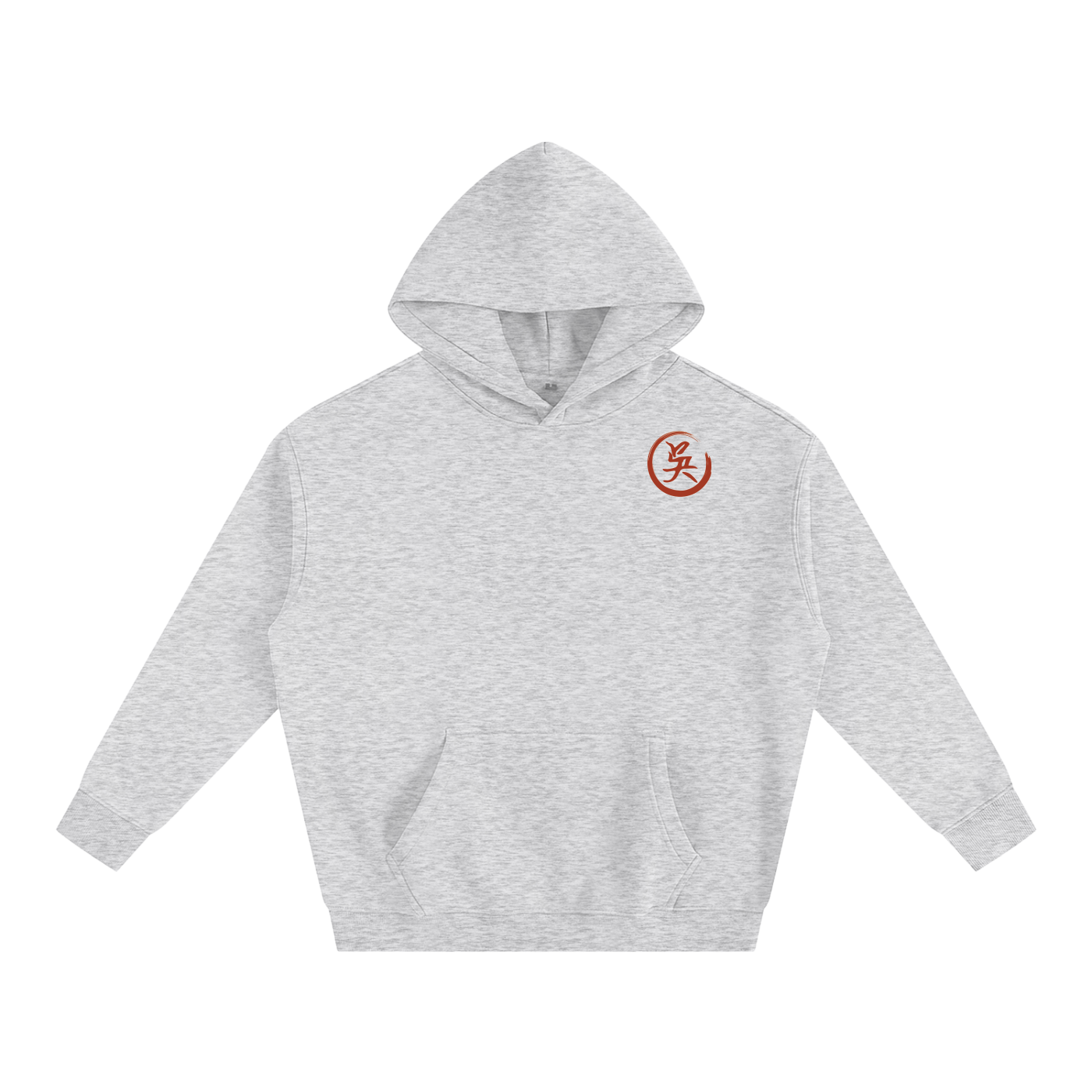 Oversize Fleeced Hoodie - Wu, Red