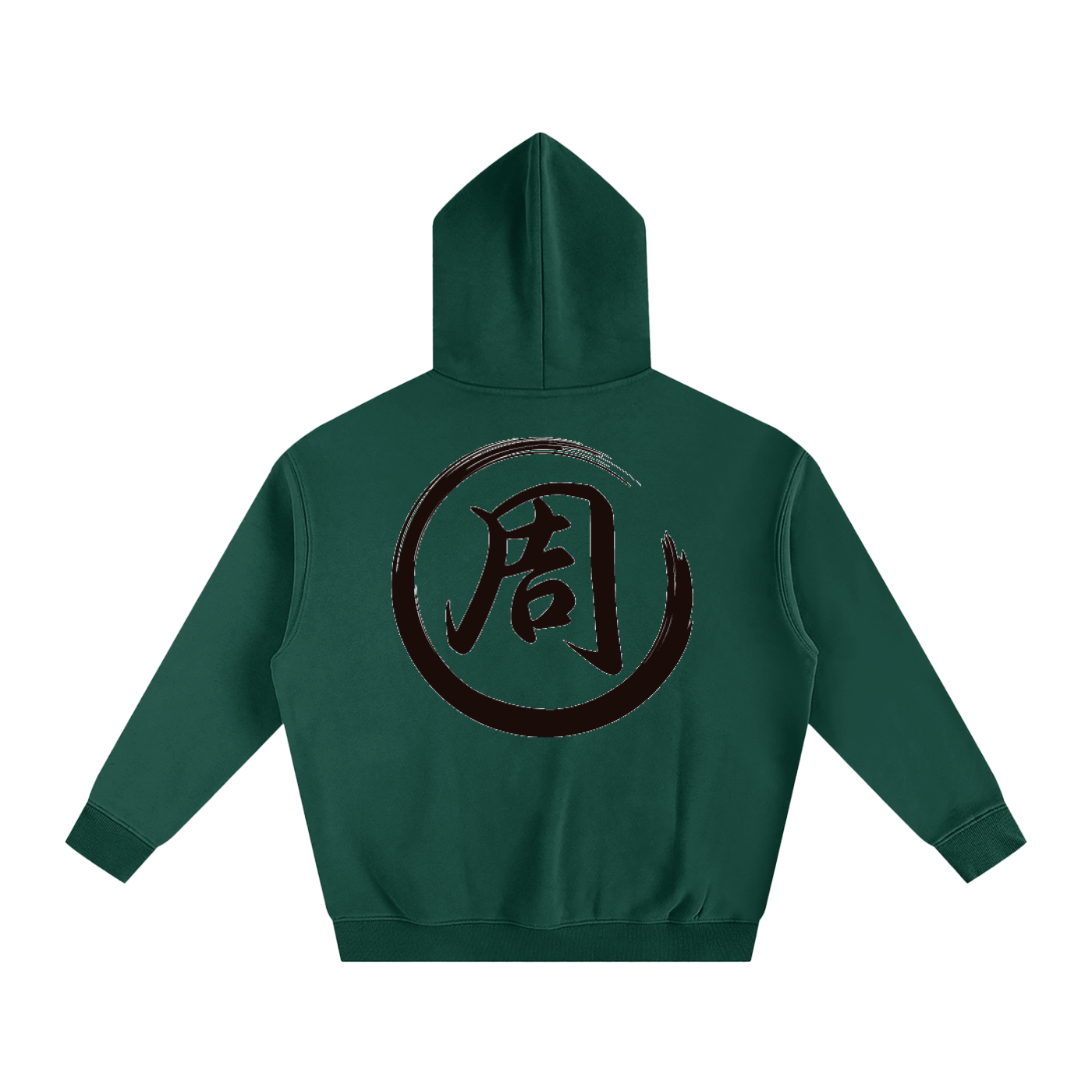 Oversize Fleeced Hoodie - Zhou, Black