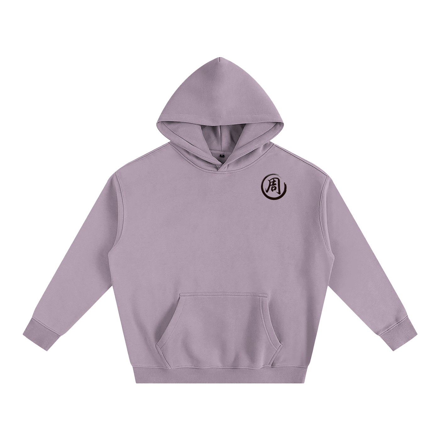 Oversize Fleeced Hoodie - Zhou, Black
