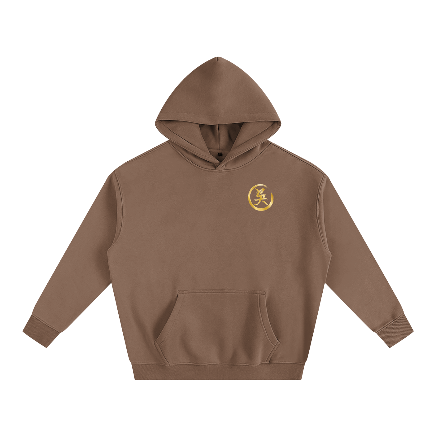 Oversize Fleeced Hoodie - Wu, Gold